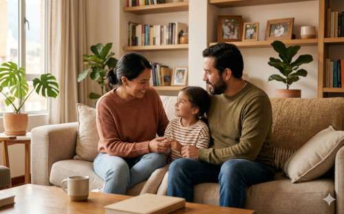 Familia en orientación