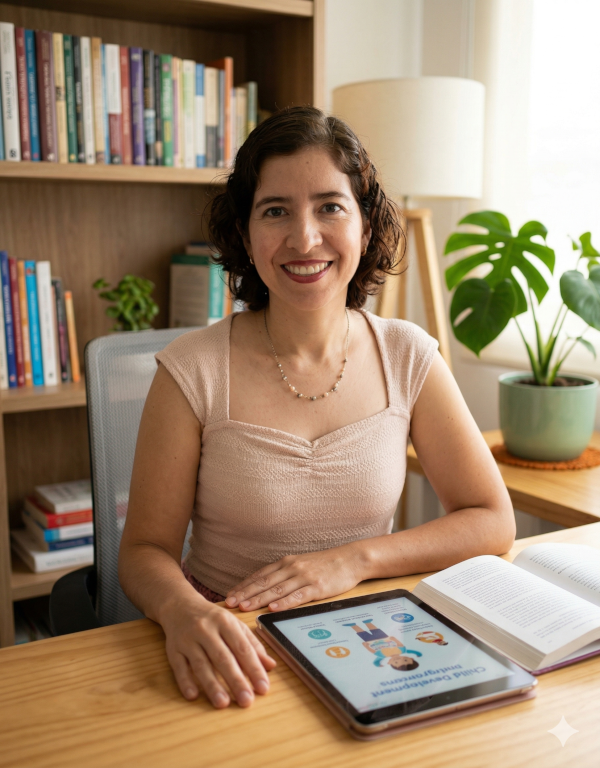 Amalia en su consulta